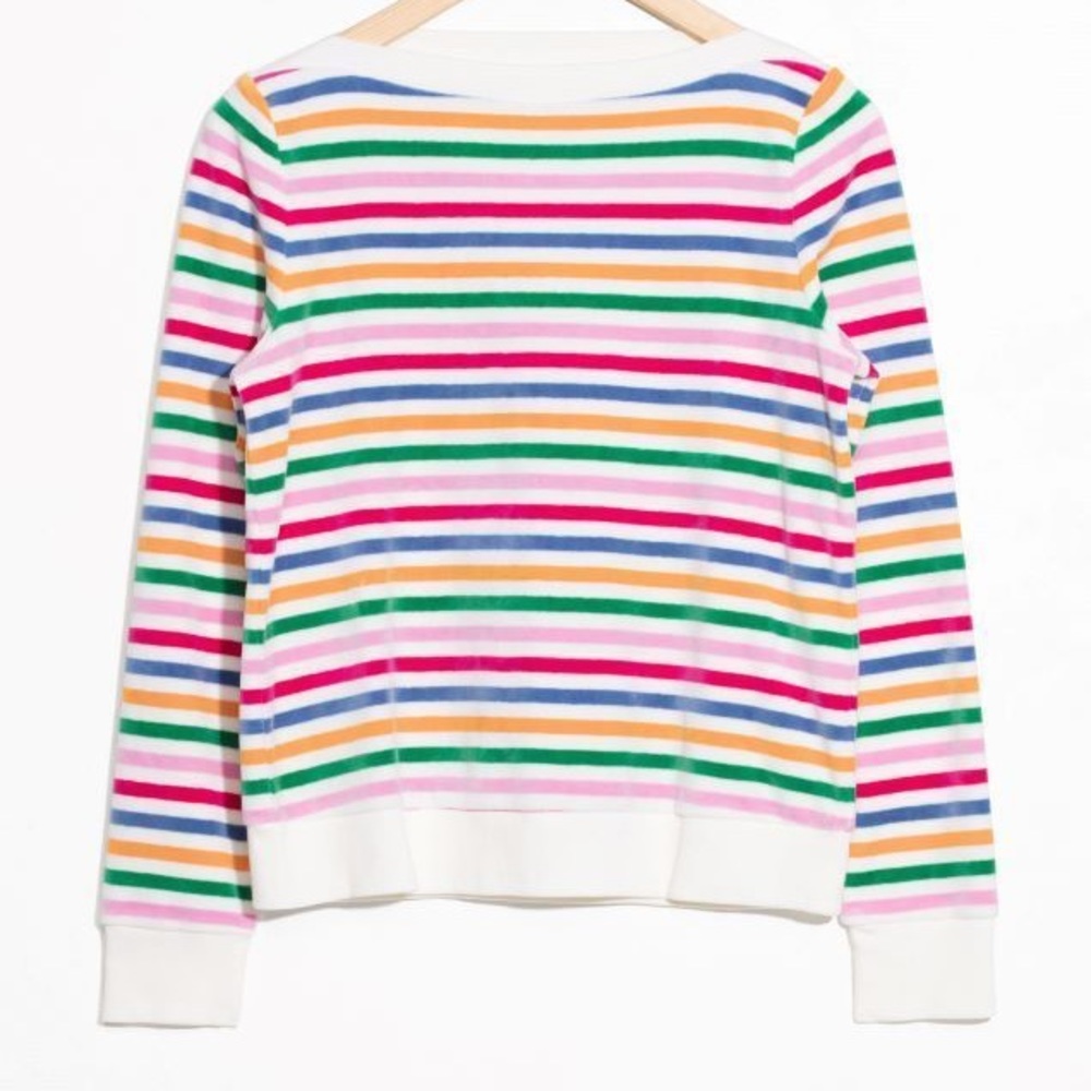 And Other Stories Velour Sweatshirt Rainbow